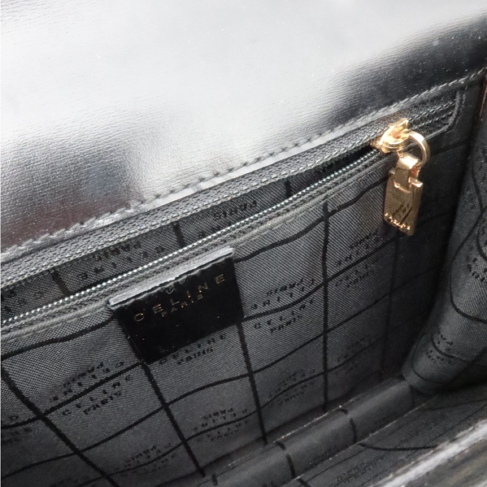 Celine Black Hand Bag with Gold Hardware - Picture 4 of 10